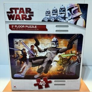 NIOB! Star Wars The Clone Wars 3’ Floor Puzzle 36”x24” 46 Piece Puzzle